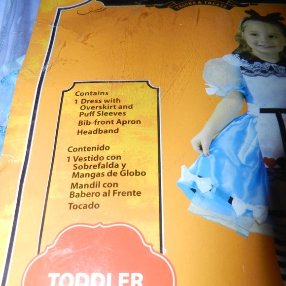 VTG 2010 DELUXE ALICE IN WONDERLAND TODDLERS GIRLS COSTUME SET 2T NEW/NWT - Picture 6 of 12